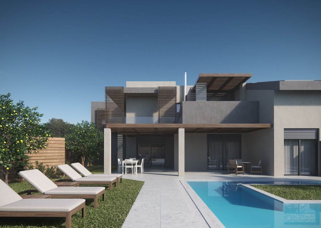 architectural design of luxury residence in Chania