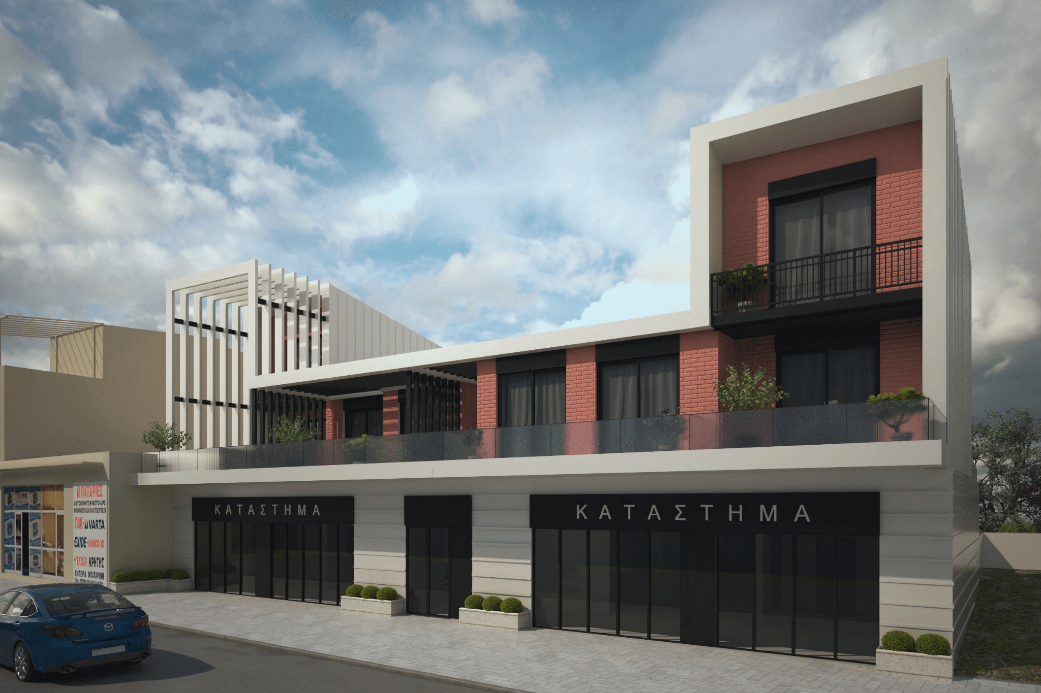 Addition of four apartments in Heraklion