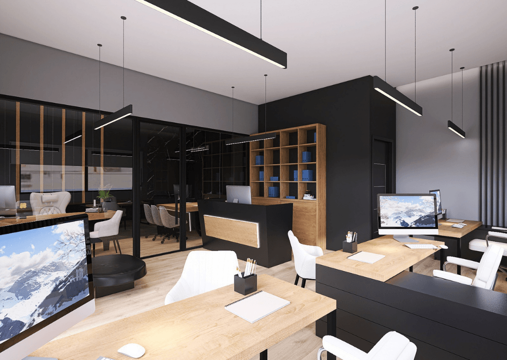 ανακαίνιση γραφείου με ενιαίο χώρο και χώρο αναμονής
